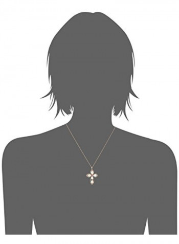 14K Opal Sapphire Cross Necklace
