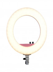 Ring Light Venus Bio-Color 5600K-3200K With Mirror And Bracket Pink