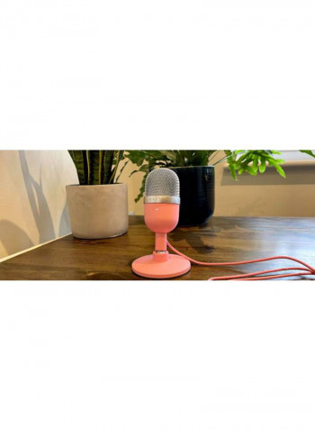 Seiren Mini USB Condenser Microphone 1.4x16.1cm Pink/Silver