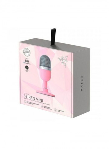 Seiren Mini USB Condenser Microphone 1.4x16.1cm Pink/Silver