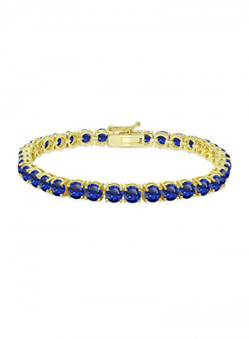925 Sterling Silver Sapphire Studded Bracelet