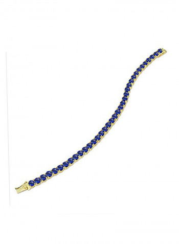 925 Sterling Silver Sapphire Studded Bracelet