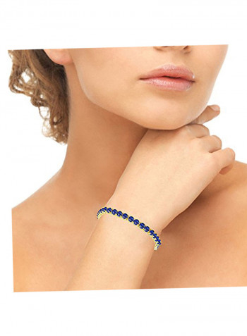 925 Sterling Silver Sapphire Studded Bracelet