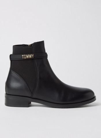 Leather Ankle Boots Black