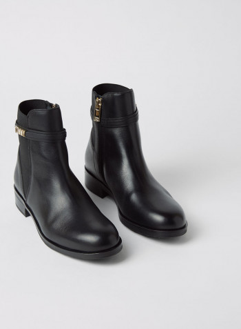 Leather Ankle Boots Black