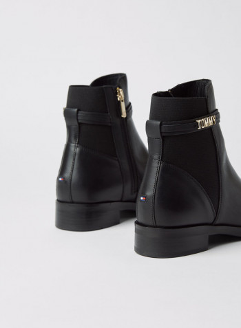 Leather Ankle Boots Black