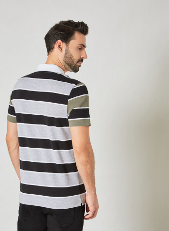 Striped Ultra-Lightweight Polo Multicolour