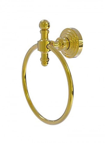 Retro Wave Collection Towel Ring Gold