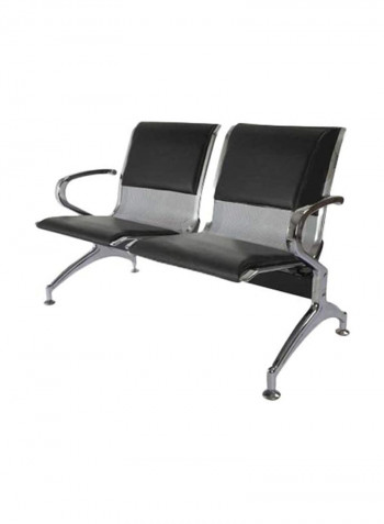 2-Seater Metal Bench Grey