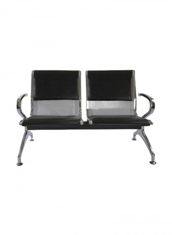 2-Seater Metal Bench Grey