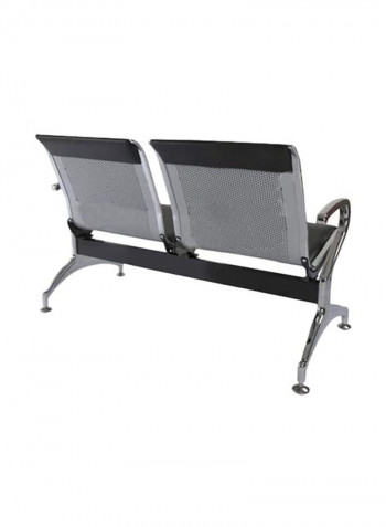 2-Seater Metal Bench Grey