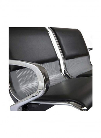 2-Seater Metal Bench Grey
