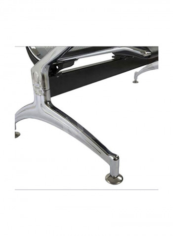 2-Seater Metal Bench Grey