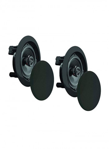 2-Piece Ceiling Wall Mount Speakers B00E94H308 Black