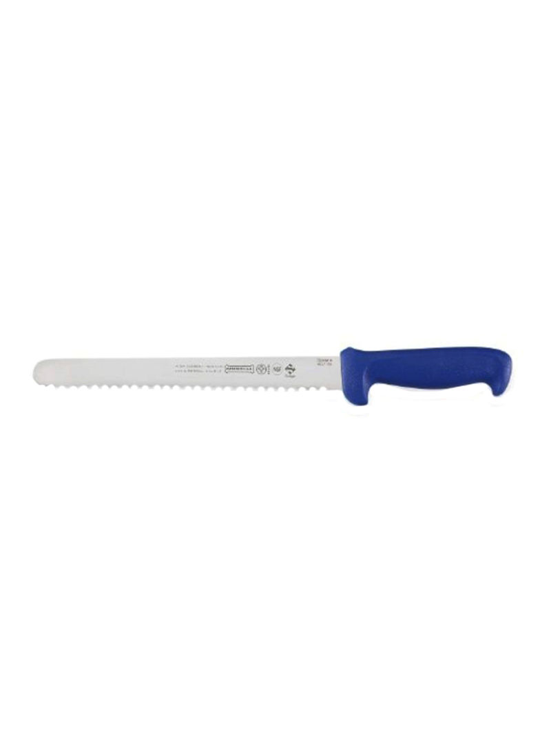 Serrated Edge Slicing Knife Blue/White 18.5x7x2inch