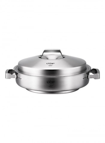 Stainless Steel Steamer Cooking Pot Multicolor 44x34x12cm