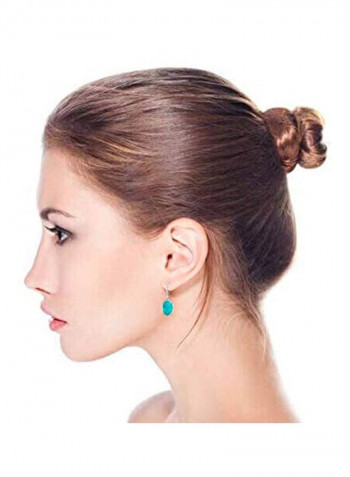 925 Sterling Silver Oval Dangle Earrings