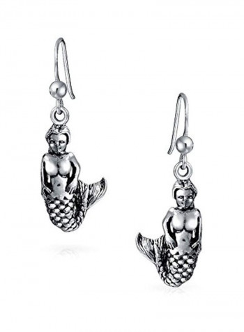 925 Sterling Silver Mermaid Dangle Earrings