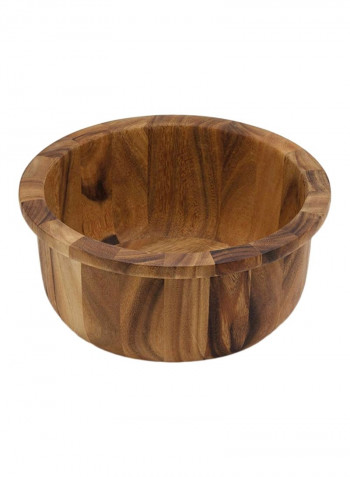Salad Bowl With Lip Brown 12.5x12.5x5.5inch
