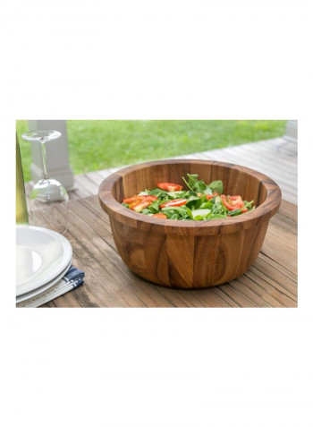 Salad Bowl With Lip Brown 12.5x12.5x5.5inch