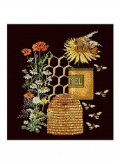 Honey Sampler On Aida Counted Cross Stitch Kit Black/Beige/Red reviews Honey Sampler On Aida Counted Cross Stitch Kit Black/Beige/Red