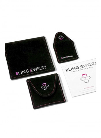 925 Sterling Silver Briolette And Cubic Zirconia Studded Dangle Earrings