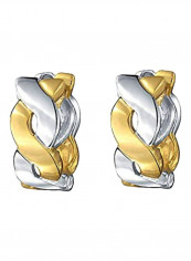 925 Sterling Silver Infinity Twist Rope Huggie Hoop Earrings