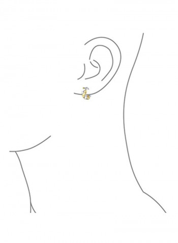 925 Sterling Silver Infinity Twist Rope Huggie Hoop Earrings