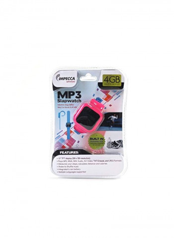 MP3 Slap Watch With Built-In Pedometer 8793231 Pink