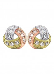 925 Sterling Silver Cubic Zirconia Stud Earrings
