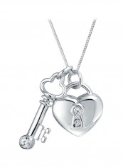 925 Sterling Silver Cubic Zirconia Studded Lock And Key Heart Shaped Pendant Necklace reviews 925 Sterling Silver Cubic Zirconia Studded Lock And Key Heart Shaped Pendant Necklace
