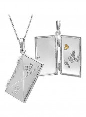 925 Sterling Silver Letter Engraved Pendant Necklace