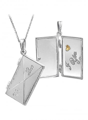 925 Sterling Silver Letter Engraved Pendant Necklace