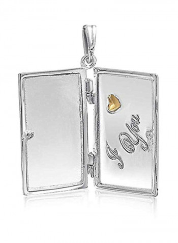 925 Sterling Silver Letter Engraved Pendant Necklace