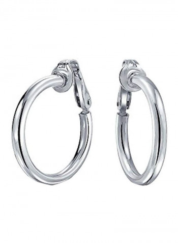 925 Sterling Silver Tube Hoop Earrings