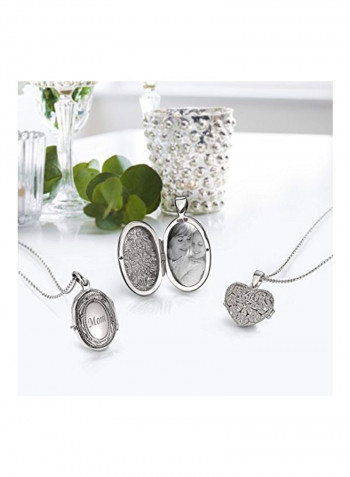925 Sterling Silver Heart Shape Pendant Necklace