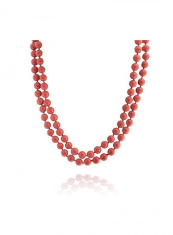 Simulated 3-Layer Pearl Long Strand Necklace