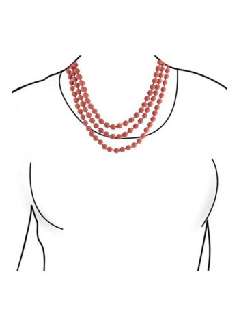 Simulated 3-Layer Pearl Long Strand Necklace