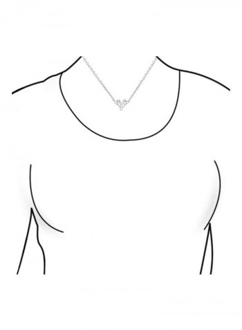 925 Sterling Silver Love Heart Knot Pendant Necklace