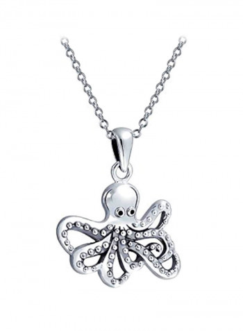925 Sterling Silver Octopus Necklace Pendant