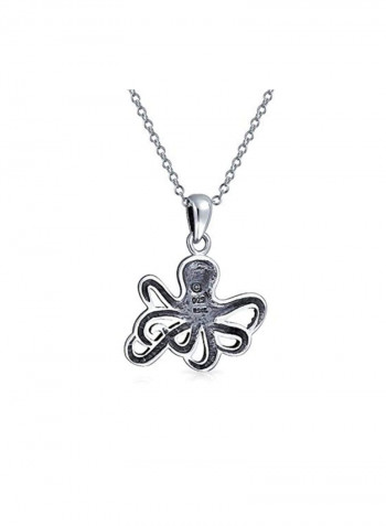 925 Sterling Silver Octopus Necklace Pendant