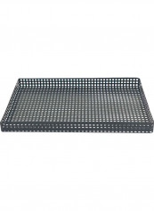 Hollow Folding Metal Mesh Tray Ornament Black 40 x 40 x 3cm