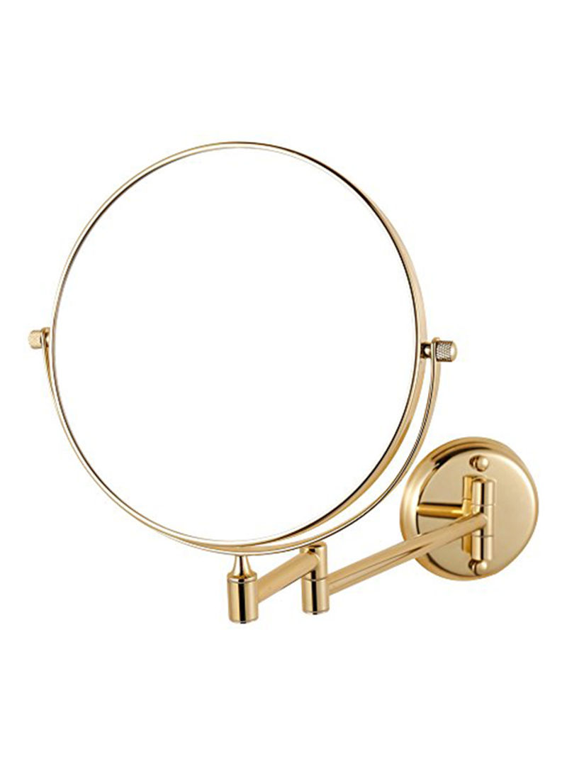 Double Sided Wall Mounted Makeup Mirror Gold