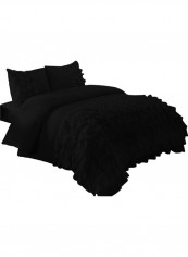 3-Piece Duvet Cover Set Cotton Black 86 x 90inch reviews 3-Piece Duvet Cover Set Cotton Black 86 x 90inch