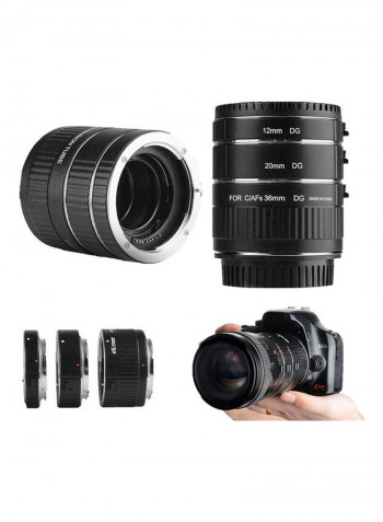 VILTROX DG-C 3Pcs Auto Focus Macro Extension Tube Set for C-anon E-OS EF EF-S Black