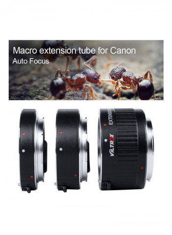 VILTROX DG-C 3Pcs Auto Focus Macro Extension Tube Set for C-anon E-OS EF EF-S Black
