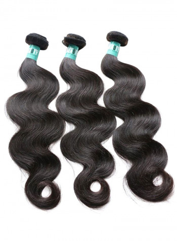 3-Piece Brazilian Hair Wig Set Natural Black