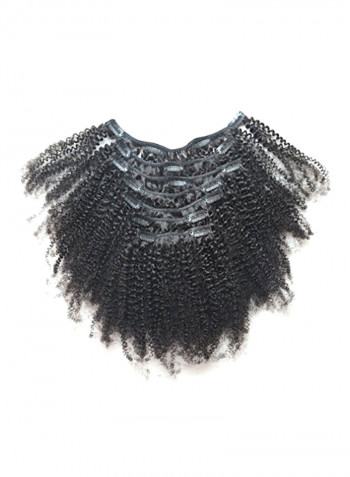 7-Piece Curly Hair Extension Set Black