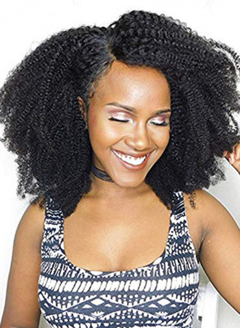 7-Piece Curly Hair Extension Set Black