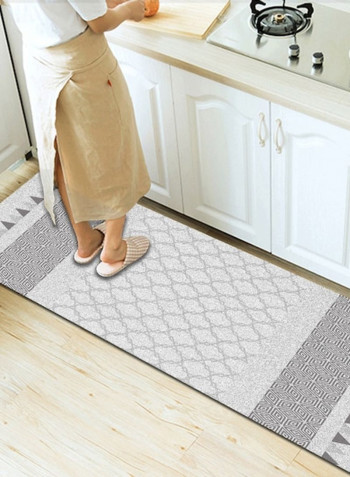 Modern Simple Geometric Print Rectangle Soft Anti-Slip Rug Grey 80*180 (W*L)cmcm